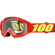 Dětské motokrosové brýle 100% Accuri - Červená/Žlutá/Černé - čiré