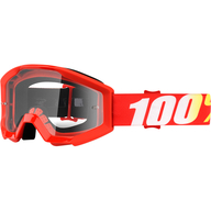 Dětské motokrosové brýle 100% Strata - Červená/Žlutá/Bílá - čiré